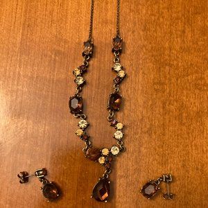 Earthtone Necklace with Matching Earrings
